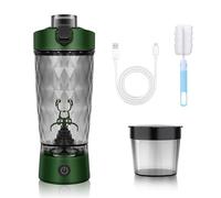 MeYuxg Shaker à protéines électrique, 650 ml, sans fil, avec fonction mélange, gobelet mélangeur automatique avec récipient à poudre et brosse de nettoyage, pour le sport, le fitness et les voyages