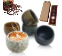 MeYuxg Tasses à Expresso, 5x50ml Tasse à Expresso,Tasses Expresso en Céramique Sans Poignée, Tasses à Expresso pour Ranger Cappuccino, Café, Moka Et thé,pour Cadeaux, Festivals,à La Vie Quotidienne