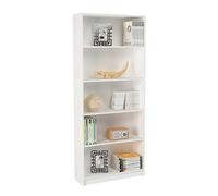 Meyvaser.com Ecommerce Company Étagère haute pour salon, bibliothèque, couleur blanche, dimensions : 180 cm (hauteur) x 75 cm (largeur) x 25 cm (profondeur)