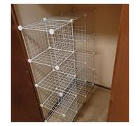 MEYVSAB Organiseur de rangement mobile en forme de cube - Porte-casque de sécurité blanc pour construction, casernes de pompiers et ateliers, support de casque de sécurité monté au sol avec 24 grilles