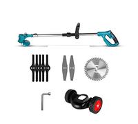 MEYVSAB Taille-haie, coupe-herbe, tondeuse à gazon, tondeuse à gazon, tondeuse à gazon électrique, longueur réglable, pliable, sans fil, rechargeable, pour jardin, droit, sans batterie