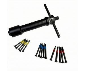 MEYZJRC Arrache- Vis autoperceusesTarauuses Manuel Extracteur à Manivelle Traverle Extracteur Vis pr Menuisiers, Noir, 15 PC