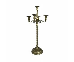 MEYZJRC Bougeoir Multiple Porte-bougies Candelabre Support à Bras Multiples en Fer Finition Bronze Ancienne Tenue Sûre des Bougies Effilées Adapté, 72 Cm