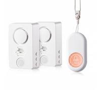 MEYZJRC Bouton d'Appel sans Fil Carillon de Service Télécommande d'Alerte Bouton d'Appel Portatif Hub Vertical à Brancher , 805 Rechargeable 1 Bouton + 2 Sonnettes avec Lanière