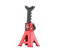 MEYZJRC Jack Stand Métal Support Réglable Accessoire Réparation Décoration Adapté Aux Véhicules RC et Camions Modèles pour Animation Jeu Collectif Famille, Rouge