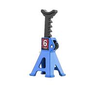 MEYZJRC Jack Stand Métal Support Réglable Accessoire Réparation Décoration Adapté Aux Véhicules RC et Camions Modèles pour Animation Jeu Collectif Famille, Bleu