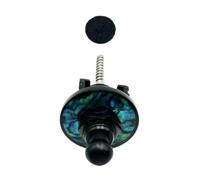MEYZJRC Verrou Sangle Bouton à Poussoir en Alliage Zinc pour Acoustique Électrique Basse Boucle Décorative Ronlle en Feutre pour Fixation Stable sur Scène, Noir