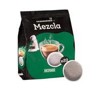 Mezcla Café en Dosettes Hacendado, Compatible Senseo, 50% Naturel 50% Torréfié, 32 Dosettes, 224g, Pack de 3