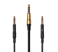 MEZE AUDIO | Câble d’origine pour 99 Classics Noyer Argent | 1,2 m avec microphone et télécommande (1.2m, Noir & Or)