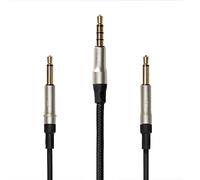 MEZE AUDIO | Câble d’Origine pour 99 Classics Noyer Argent | 1,2 m avec Microphone et télécommande (1.2m, Noir & Argent)