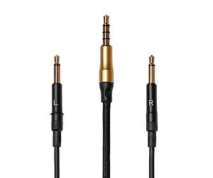 MEZE AUDIO | Câble d’origine pour 99 Classics Noyer Argent | 1,2 m avec microphone et télécommande (1.2m, Noir & Or)