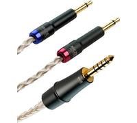 Meze Câble casque Furukawa PCUHD Jack 4,4 mm plaqué argent tressé 1,3 m