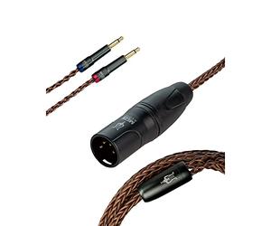 Meze Audio Mono Câbles PCUHD 3,5 mm Copper/Argent (3,5 mm-2,5 mm-4,4 mm-6,3 mm-4 PIN)