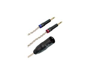 Meze Furukawa PCUHD plaqué Argent tressé - Câble jack XLR mm vers double jack mono 3,5 mm de 2,5 m