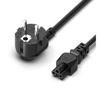 Mezelon 2m Câble Secteur Câble d'alimentation PC TV Ordinateur, pour Chargeur Trottinette Ninebot Max G30, G30D, G30D2, F65D- Fiche Secteur Type F (CEE 7/4) Coudée à 90° vers Prise IEC C5 - 2,5 A