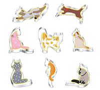 MEZHEN Emporte-Pièces Chat Moule à Biscuits Patisserie Emporte Piece Biscuit Animaux Emportes Pièces Chat Coupe-Biscuits Enfants Fondant Sablés pour Noël 8 Pièces