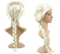 MEZHEN Perruque pour Reine des Neiges Perruque Blonde Perruque Raiponce Enfants Filles Princesse Perruque Cosplay Carnaval Halloween Anniversaire
