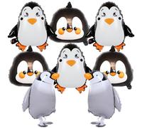 MEZHEN Pingouin Ballon en Aluminium Pingouins Anniversaire Décoration Noël Hélium Ballons Décoration de Fête Enfants