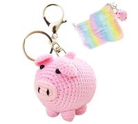 MEZHEN Sac à Main Pendentif de Sac Cochon Porte-Clés Pendentif pour Sac à Main Accessoires pour Femmes Bijou de Sac pour Ados Sac d'école Sac à dos Mignon Filles