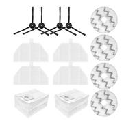 MezHi Pièces de rechange for aspirateur Robot Roidmi EVA SDJ06RM, brosse latérale, filtre HEPA, vadrouille, sacs à poussière de remplacement, vidage autonettoyant (Color : 004)