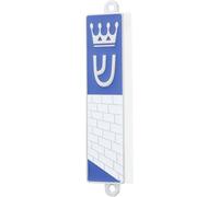 Mezouza en Alliage de Zinc Rouleau, Décoration Juive Bleue pour Maison | Usage Polyvalent pour Salons et Boutiques, Style , Ambiance Intérieure Soignée, Pièce Décorative