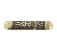 Mezouza Juive Classique pour Porte Extérieure en Alliage de Zinc Noir | Surface Lisse, Bords Arrondis, Installation Facile, Toucher Sûr, avec Parchemin en Papier pour Porte