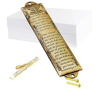 Mezouza Prefdo Avec Rouleau pour Porte - Plaque de Mezouzah en Métal pour Extérieur, Étui de Mezouza Juive Mitzvah, Cadeau de Bénédiction pour Pendaison de Crémaillère