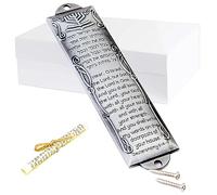 Mezouzah avec parchemin pour porte, plaque mezouzah en métal, mezouzahs pour porte extérieure, étui de Mezouzah pour porte de Mitzvah juive, cadeau juif, cadeau de bénédiction de pendaison de