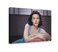 MEZUMI Hedy Lamarr Poster sur toile pour décoration de chambre à coucher, bureau, chambre, cadeau, 20 x 30 cm
