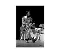 MEZUMI Poster sur toile de guitariste Chuck Berry 6 - Décoration murale pour salon, chambre à coucher - Style sans cadre - 30 x 45 cm