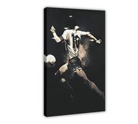 MEZUMI Poster sur toile Diego Armando Maradona - Décoration de chambre à coucher - Paysage sportif - Décoration de bureau - Cadre cadeau - 30 x 45 cm