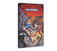 MEZUMI Poster sur toile Streets of Rage Game - Décoration murale pour salon, chambre à coucher - Style cadre - 60 x 90 cm