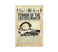 MEZUMI Sherlock Holmes Vs Nessie Poster sur toile rétro pour décoration murale de salon, chambre à coucher, sans cadre, 30 x 45 cm