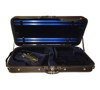 Mezzo-Forte Étui Double pour Violon et Alto 4/4 (jusqu'à 43 cm) - Noir/Bleu Foncé - Cordura