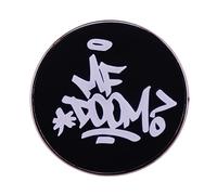 MF DOOM Broches en métal émaillé style hip-hop et musique punk pour vêtements, sac à dos, chapeau, accessoire de décoration pour homme et femme, Métal, Sans pierre précieuse