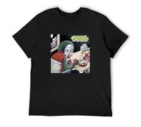 MF Doom Men T-Shirt Unisex Funny Black Graphics Tee Black M