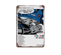 MF Doom Poster Special Herbs, Vols. 5 & 6 Album de musique rappeur - Poster rétro en métal - Décoration murale - 20 x 30 cm
