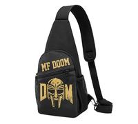 MF Rapper D{City} om Sac à bandoulière décontracté - Inspiré du hip-hop - Sac streetwear pour homme et femme - Accessoire de voyage quotidien, festival, concert, Mf Doom-10, Taille unique
