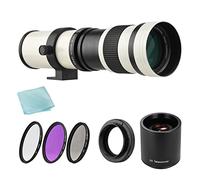 MF Super téléobjectif 420-800 mm F 8 3-16 T avec 2 téléconvertisseurs CPL FLD et bague d'adaptation T2-EOS pour appareils photo EOS Rebel à monture EF