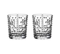 Mf5rGb7pD Verres à eau Lot de 2 verres en cristal transparent sans plomb, élégants à décor losange for l'eau, les jus, le lait et whisky(Petit)