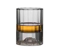 Mf5rGb7pD Verres à eau Verres à whisky luxueux rayures verticales, Old Fashioned fond épais ornés d'une tête de lion en relief 3D, 150 ml(Transparent)