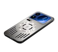 MFAOSHI Magnétique Coque pour iPhone 17 Pro Max/17 Pro/17 Air/17, Mince Métal Dissipation Thermique Étui avec Caméra Protection Housse,Gris,17