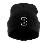 MFAZ Morefaz Ltd Bonnet d'hiver pour Enfants Casquette de Garçon Fille Beanie Enfants Chapeau Bonnet Unisexe A-Z Alphabet (B)