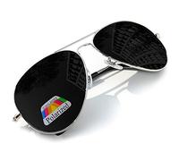 MFAZ Morefaz Ltd Enfants Garçon Fille Lunettes De Soleil Polarisées En Miroir Style Pilote Kids Sunglasses (Black Silver)