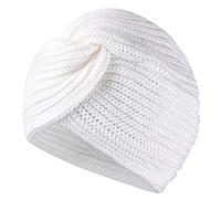 MFAZ Morefaz Ltd Femme Foulard Bonnet Laine de Mohair Bandana Twist Turban pour Cancer Chimie Perte de Cheveux Islamique (White)