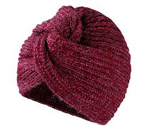 MFAZ Morefaz Ltd Femme Foulard Bonnet Laine de Mohair Bandana Twist Turban pour Cancer Chimie Perte de Cheveux Islamique (Maroon)