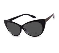 MFAZ Morefaz Ltd Homme Femme Lunettes de Soleil Yeux De Chat Retro Cat Eye Vintage Lunettes avec étui (Black No Miroir)