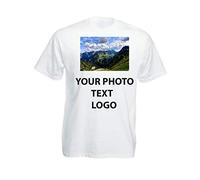 MFAZ Morefaz Ltd Homme Femme T-Shirt Personnalisé Chemise de Texte de Photo de fête de Vacances Halloween (3XL, Blanc)