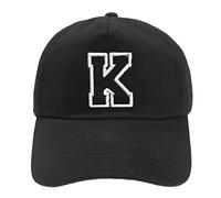 MFAZ Morefaz Ltd New Casquette de Baseball Noir Cap Garçon Fille Enfants Chapeau Bonnet Unisexe A-Z Alphabet (K)