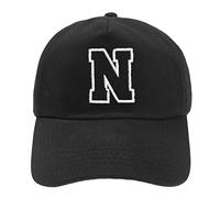 MFAZ Morefaz Ltd New Casquette de Baseball Noir Cap Garçon Fille Enfants Chapeau Bonnet Unisexe A-Z Alphabet (N)